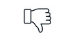 © Ahda - Simple outline icon of a thumbs down dislike gesture.