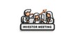 © mila - Professional characters in an investor meeting 3d style icon