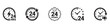 © Jeremy_Show - 24 hours vector icon set. 24 7 service icon set. 24 hour assistance icons. 24 hours 7 days in week support icons. Vector Illustration. EPS 10