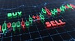 © Rifat - Stock market graph, buy sell signals, financial trading illustration, 3D chart