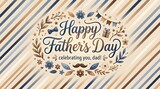 Father's Day Greeting Card with Floral Design