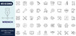 © Gretta - Wrench icon set in outline style. Collection of wrench, tools, repair, maintenance, fixing, and service icons. Editable stroke. Vector icon collection.
