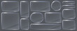 © Md.Monir - Set of glass elements in different shapes in glassmorphism style. Liquid glass effect PNG. Glass panels with liquid glass effect
