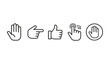© MD - Hand Gesture Icon Set Vector Illustration