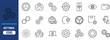 © Ayub - Gear mechanism settings process vector icons. gear icon set, brain icon set, smartphone icon set