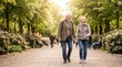 © Douglas Barbosa - Active Senior Couple Walking Together in Urban Park