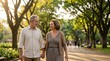 © Douglas Barbosa - Active Senior Couple Walking Together in Urban Park