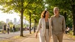 © Douglas Barbosa - Active Senior Couple Walking Together in Urban Park