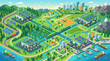 © Eka - Sustainable city with renewable energy sources and green infrastructure.