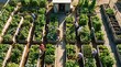 © Agus - Group of people working together in a lush community garden