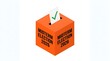 © coco - An orange ballot box with 'MIDTERM ELECTION 2026' text and a ballot paper with a green checkmark being inserted.