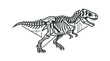 © yati - Tyrannosaurus Rex Skeleton Illustration - Prehistoric Dinosaur Fossil