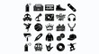 © payubanter - Collection of hip hop music symbols.