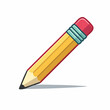 © yanti - Yellow Pencil with Red Eraser and Graphite Tip