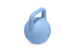 © Маргарита Трушина - Blue kettlebell on white backdrop with soft shadow, matte finish and ergonomic handle, isolated product for pilates, rehab and home training, clean minimal aesthetic perfect for ecommerce and social