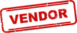 © NasimaH - Red rubber stamp with the word vendor inside a rectangular frame on a white background
