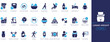 © SokretiRani - Losing weight solid icon set featuring diet, healthy nutrition, weight loss, body balance, and fitness tracking vector symbols collection.