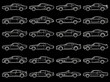 © Dima - Minimal Black Classic and Sports Car Side View Icon Set with Vintage Automobile Silhouettes