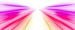© ikril - Neon motion gradient lines and laser rays, high speed road scene. Futuristic energy light streak zoom, flowing traffic trail. Abstract digital concept on white background, vector illustration png.