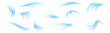 © ikril - Highway traffic and city streets glow with neon blue laser speed lines. Futuristic energy, light wave set on white background. Flowing motion trail. Abstract digital concept, vector illustration png.