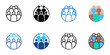 © Gravisio - Customers icons set multiple style collection. Editable stroke