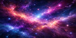 © StockVista Creations - An abstract dark blue night sky universe background featuring a bright galaxy nebula with glowing stars, deep outer space planets, and a brilliant fantasy cosmos supernova illustration