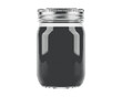 © Scenic Vault  - Retro halftone vector illustration of an empty glass jar with circle dot pattern isolated on white background