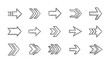 © Mehedi - Collection of fifteen hand drawn arrows pointing right direction