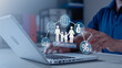 © DK_STUDIO - employees increase insurance.Employee benefits and insurance management concept with digital technology, highlighting compensation, welfare programs, financial security, and business growth.