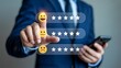 © Forida - Customer Feedback and Satisfaction Survey with Star Ratings, Emojis, and Service Quality Assessment