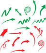 © Sayam - colorful arrows pointing up and down for infographic design