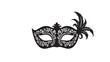 © rockbd - Black masquerade mask with feathers for carnival party