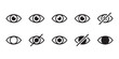 © MdDulal - Set of Eye and Hidden Eye Icons for Visibility Toggle