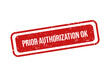 © STOCK PNG - Red rubber stamp with prior authorization approval text
