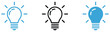 © MD REZAUL 1 - Light Bulb Icon Set Featuring Editable Stroke Outline and Solid Styles Idea Energy Innovation Minimal Symbol for Creativity Business Concept Illustration Vector Designs