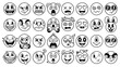 © NAZMA - Retro cartoon character faces with various emotions.