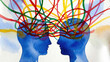 © Artistic Memory - Concetto di comunicazione umana e connessione mentale astratta