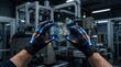 © TaruHonu - Ingeniero interactuando con motor holográfico de alta tecnología