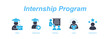 © Rifanaicon - Internship Program web banner icon concept for with icon of Intern, Apprentice, Training, Learn, Experience.