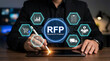 © Sonia - Business professional using digital tablet for RFP request for proposal process