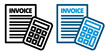 © ochikosan - インボイスと電卓アイコンセット 会計計算と請求書のイラスト素材　Invoice and Calculator Icon Set Accounting Illustration Design