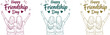 © sharmin - Happy friendship day vector illustrations women celebrating together