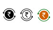 © Manik - Indian Rupee Currency Exchange and Transfer Icon Set – Three Style Variations