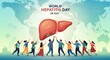 © iqrastockwork - World Hepatitis Day Liver People Unity Global Map Awareness Design