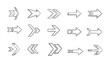 © Mahin - Collection of hand drawn style arrows pointing right direction