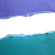 © extra - Torn paper edges with black void and colored backgrounds on transparent background