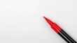 © NeuralNiche - Single red marker positioned near white paper background with copy space