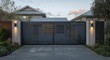 © vxnaghiyev - Contemporary fence with an automated gate system