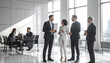 © Ardian - Diverse business team in a modern office, discussing strategy and collaboration, bright natural light, professional atmosphere, teamwork and partnership