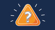 © Purnomo - Question Mark Warning Sign Vector Illustration Featuring An Orange Triangle Icon Design For Business Concepts And Problem Solving Communication Graphics
